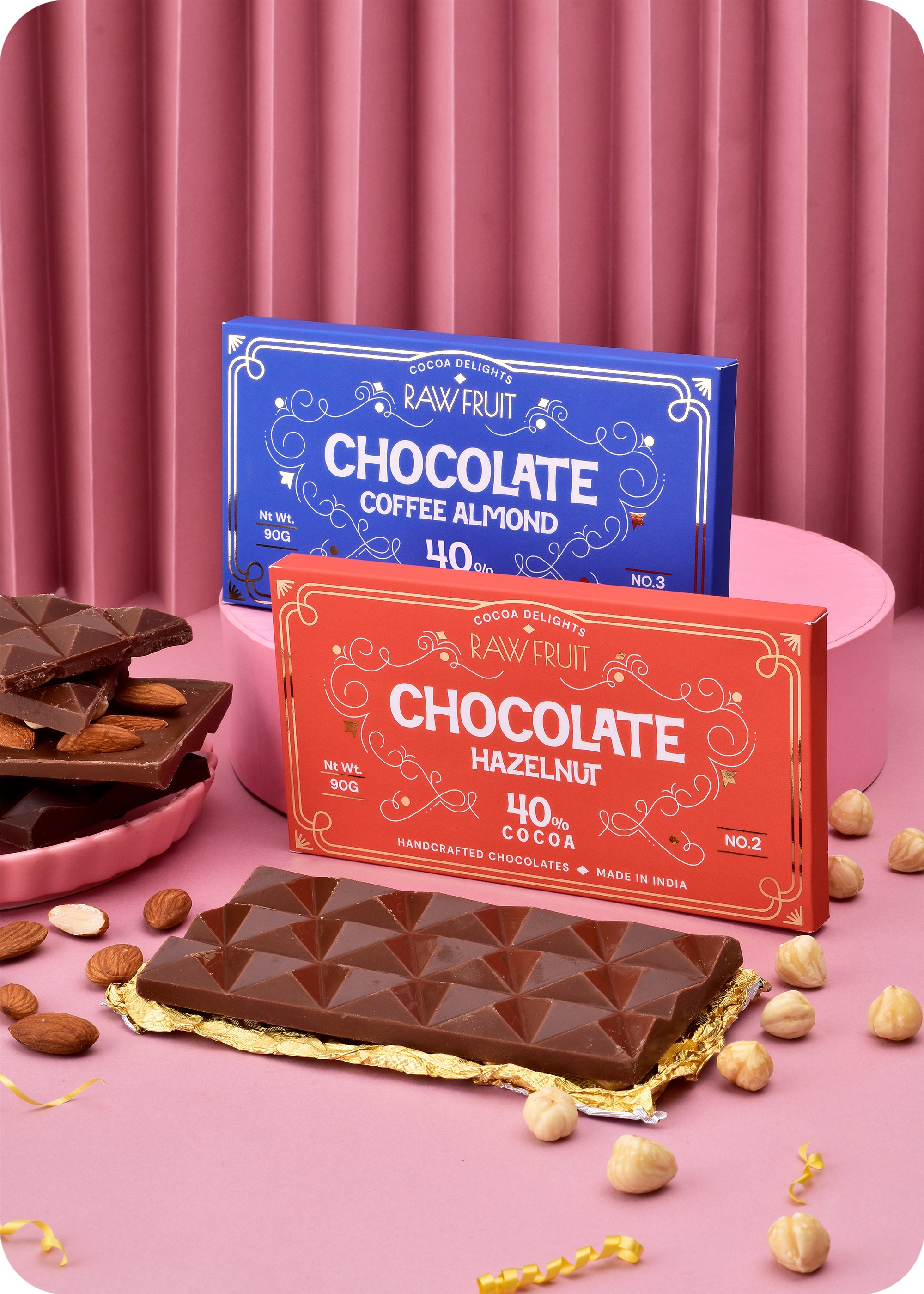 Coffee Almond and Hazelnut Chocolate Bar