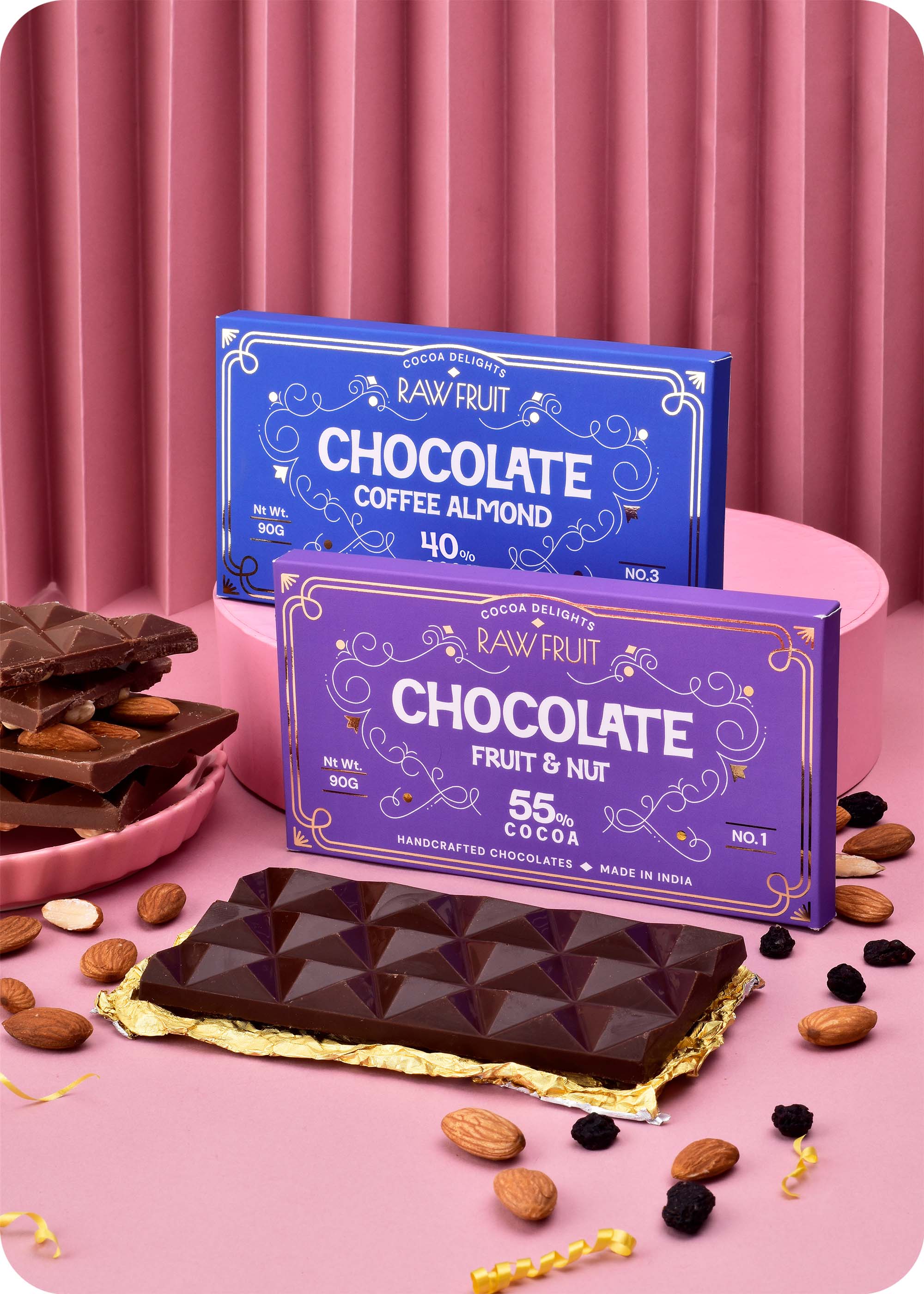 Fruit & Nuts and Coffee Almond Chocolate Bar