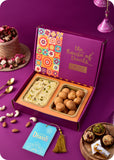 Diwali Gift Hamper : Traditional Sweets with Wooden Candle Stands