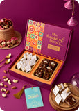 Festive Gift Set with Sweets & Candle Decor