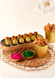 Holi Gift Pack Thandai & Pan Laddoo, Samosa, & Bhakarwadi