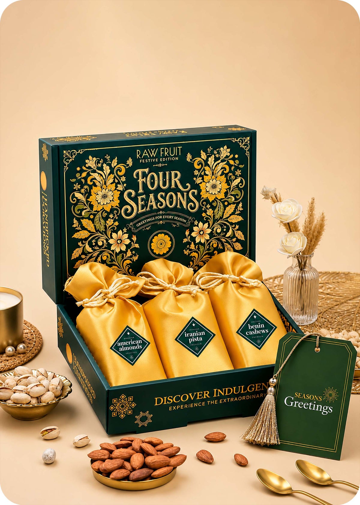Dry Fruits Gift Pack Cashews, Almonds, Pistachios