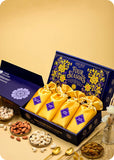Assorted Dry Fruits Celebration Box with Bhaiya Bhabhi Rakhi
