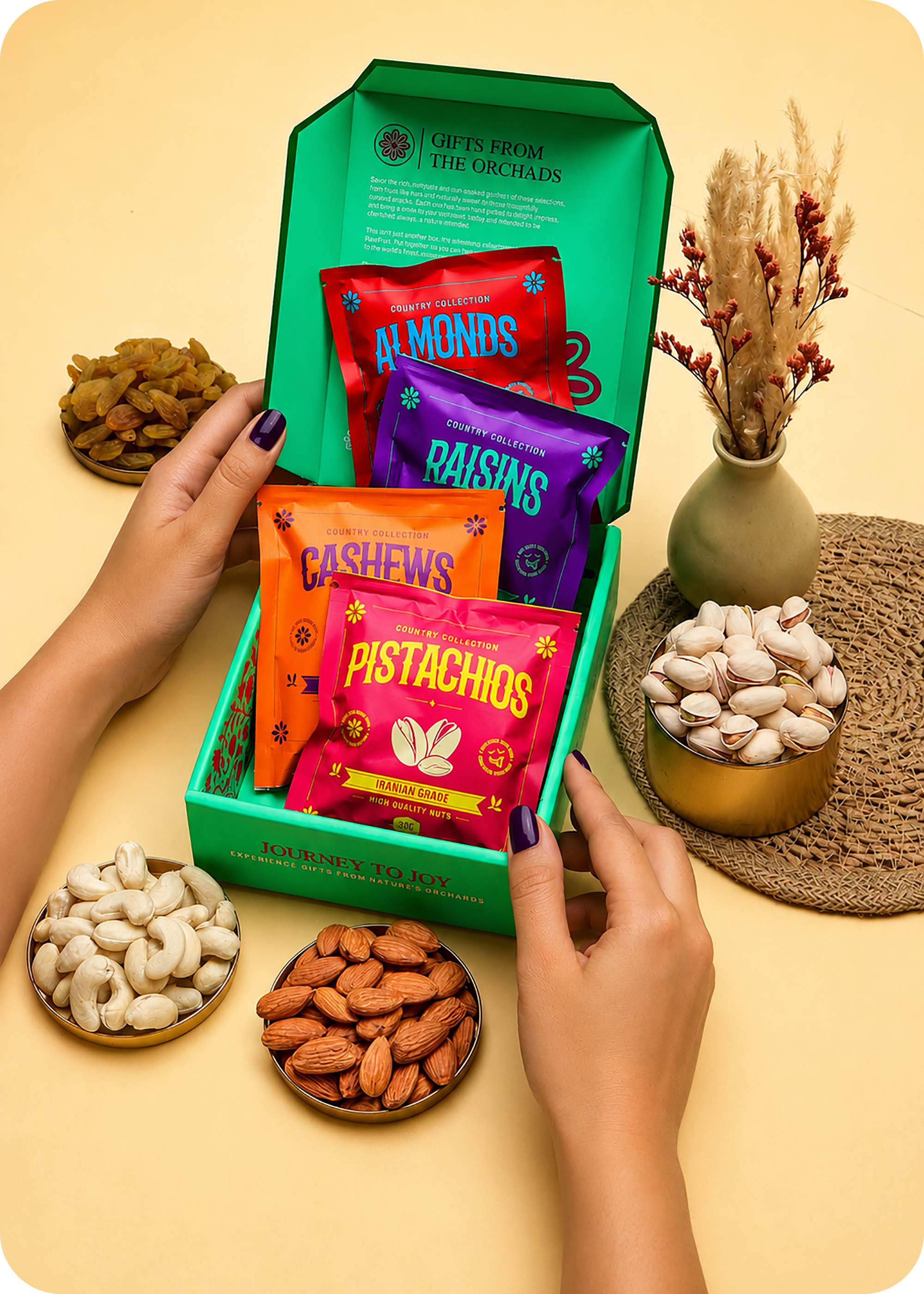 Gifts From The Orchards Dry Fruits Gift Pack with Rakhi