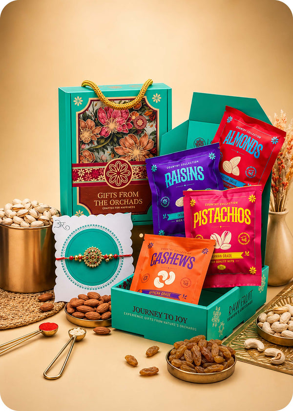 Gifts From The Orchards Dry Fruits Gift Pack with Rakhi