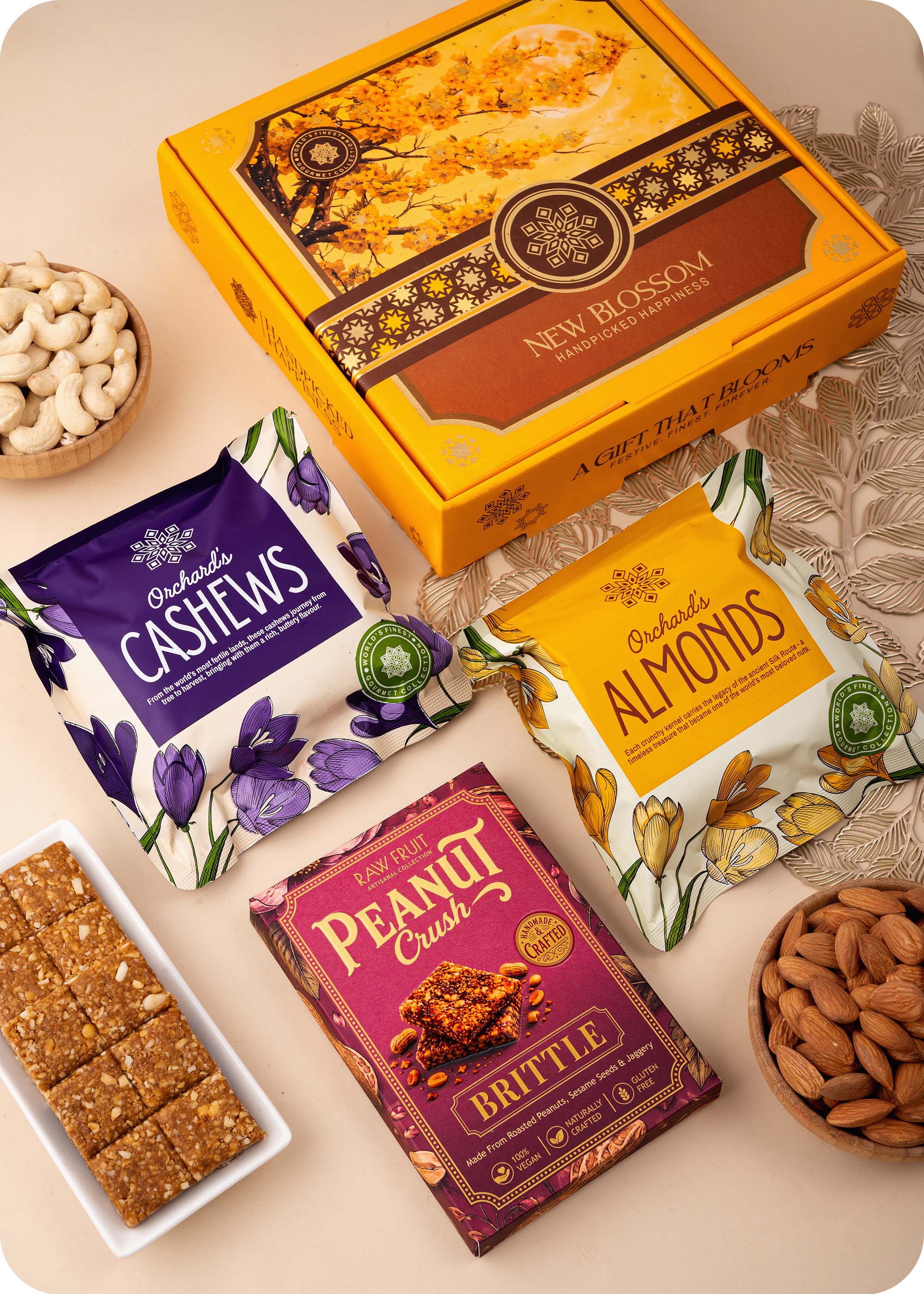 Festive Dry Fruits Gift Pack with Brittles