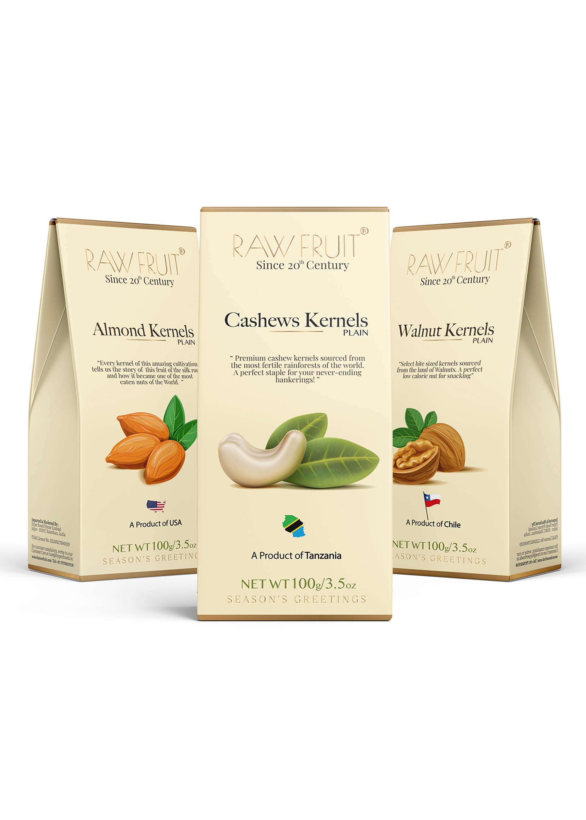 Dry Fruits Combo Pack Cashews, Almonds & Walnuts