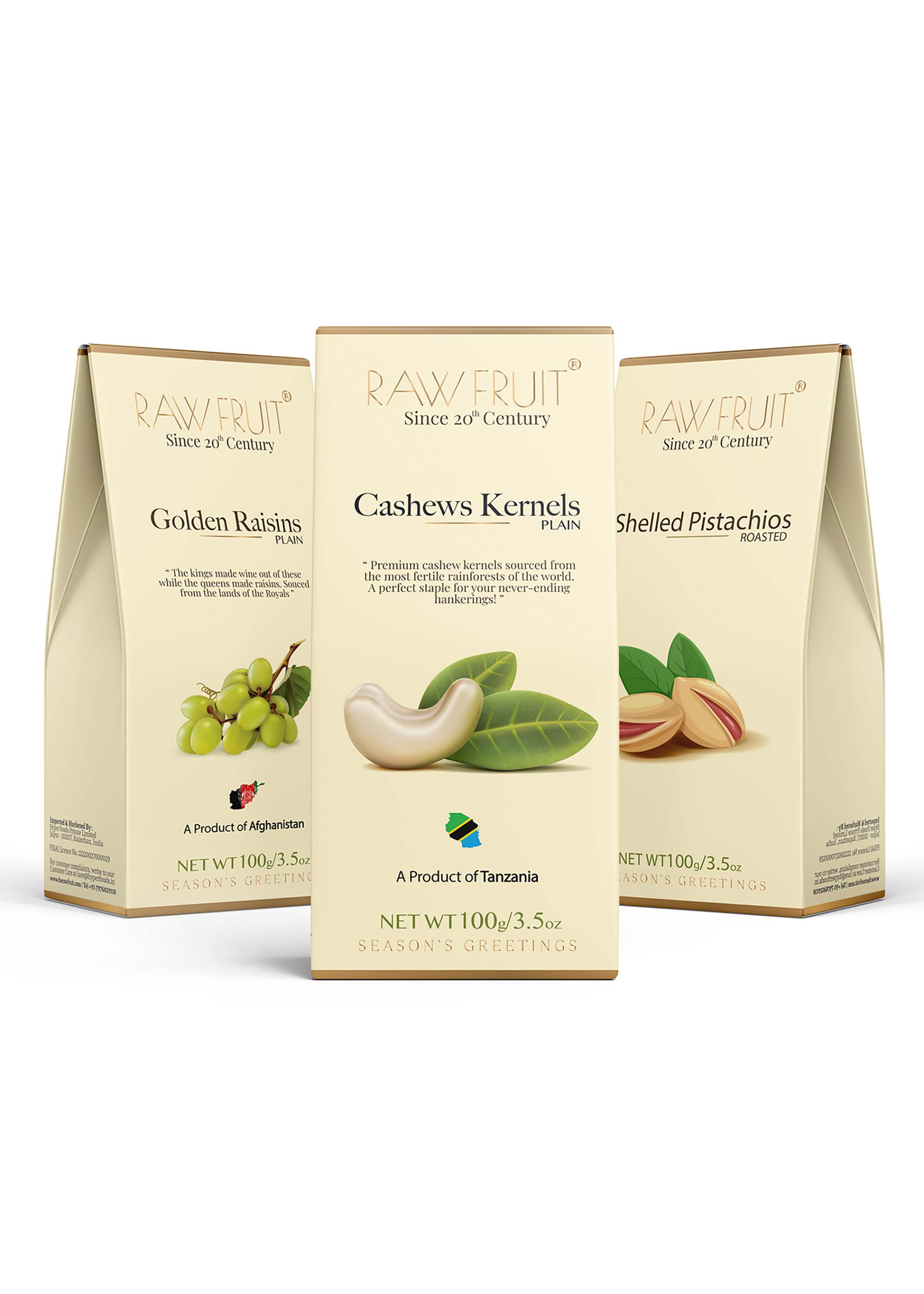 Dry Fruits Combo Pack Cashews, Raisins & Pistachios
