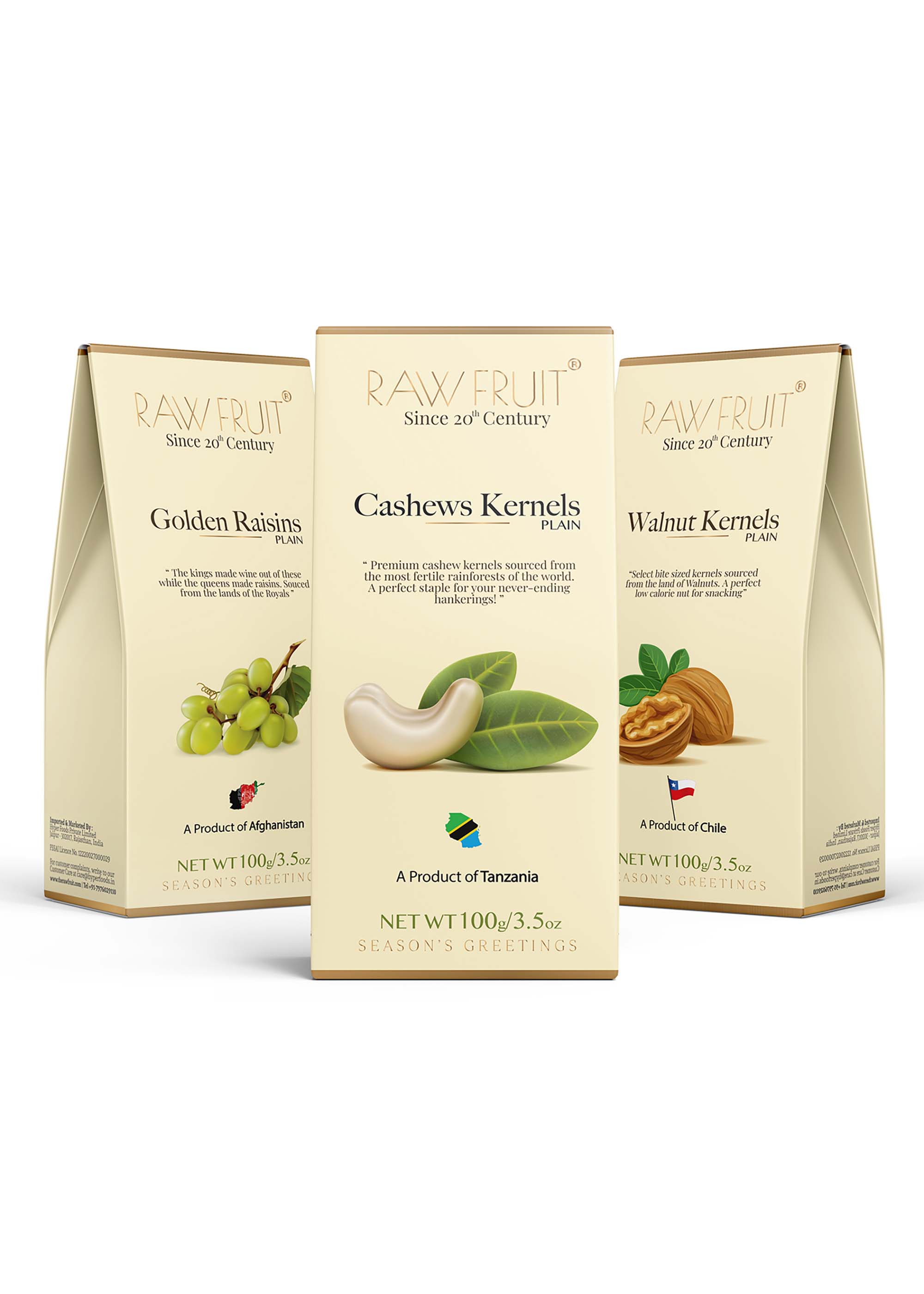 Dry Fruits Combo Pack Cashews, Raisins & Walnuts