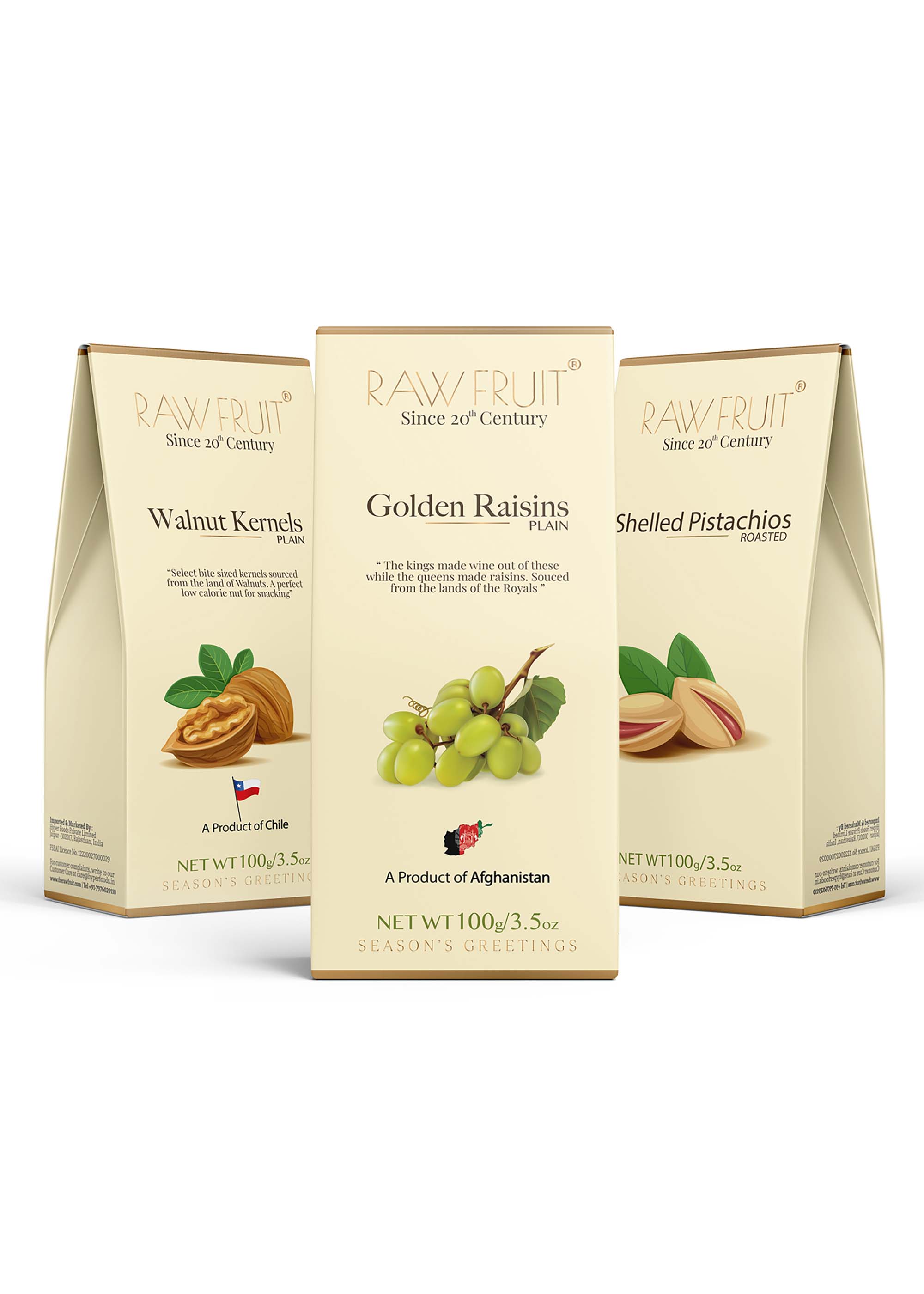 Dry Fruits Combo Pack Raisins, Walnut & Pistachios