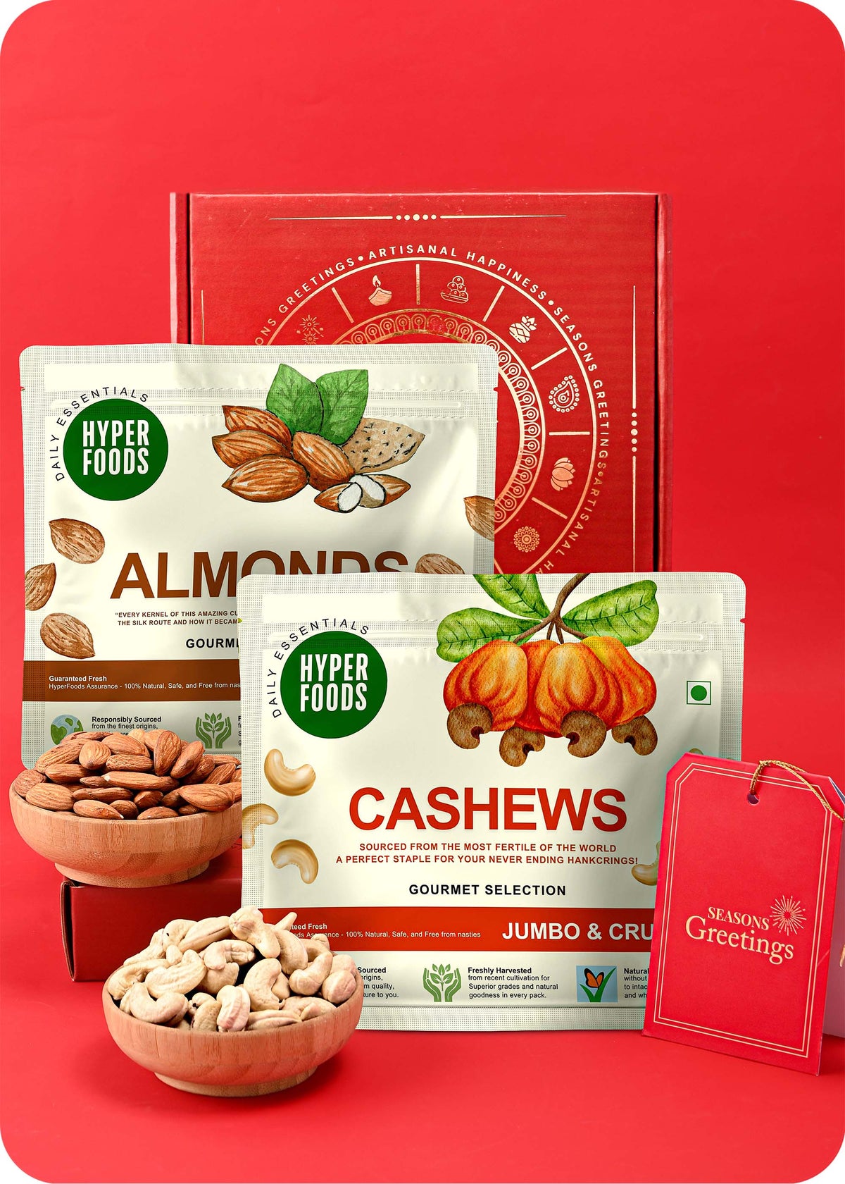 Festive Rays Cashews and Almonds Dry Fruits Hamper
