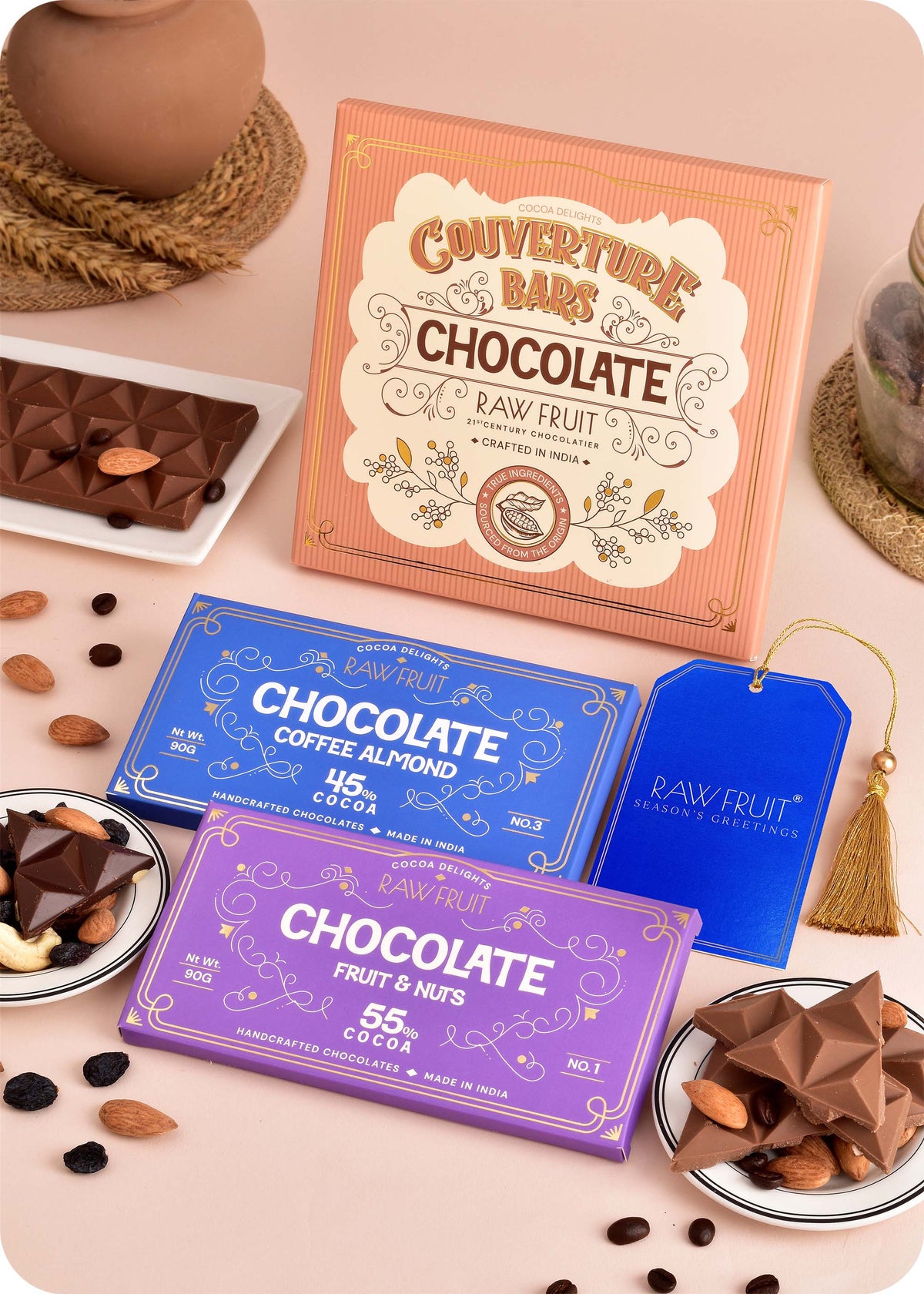 Fruit & Nuts and Coffee Almond Chocolate Bar 