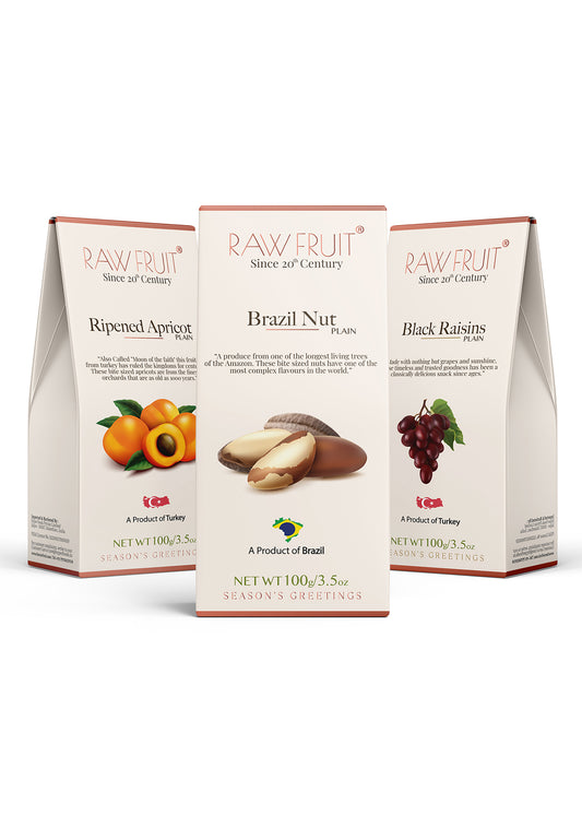 Dry Fruits Combo Pack Brazil Nut, Apricot, & Black Raisins