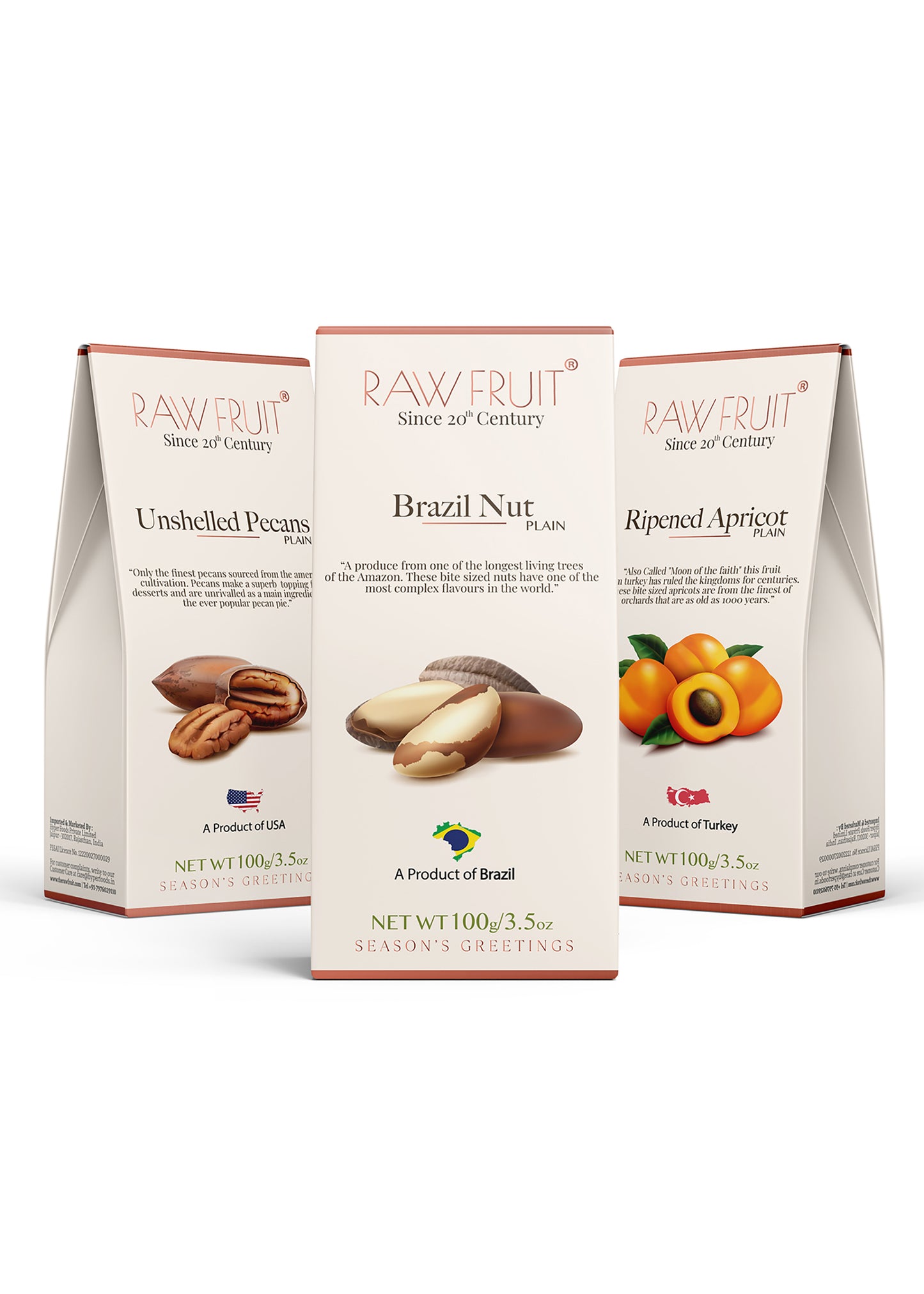 Dry Fruits Combo Pack Brazil Nut, Pecans, & Apricot