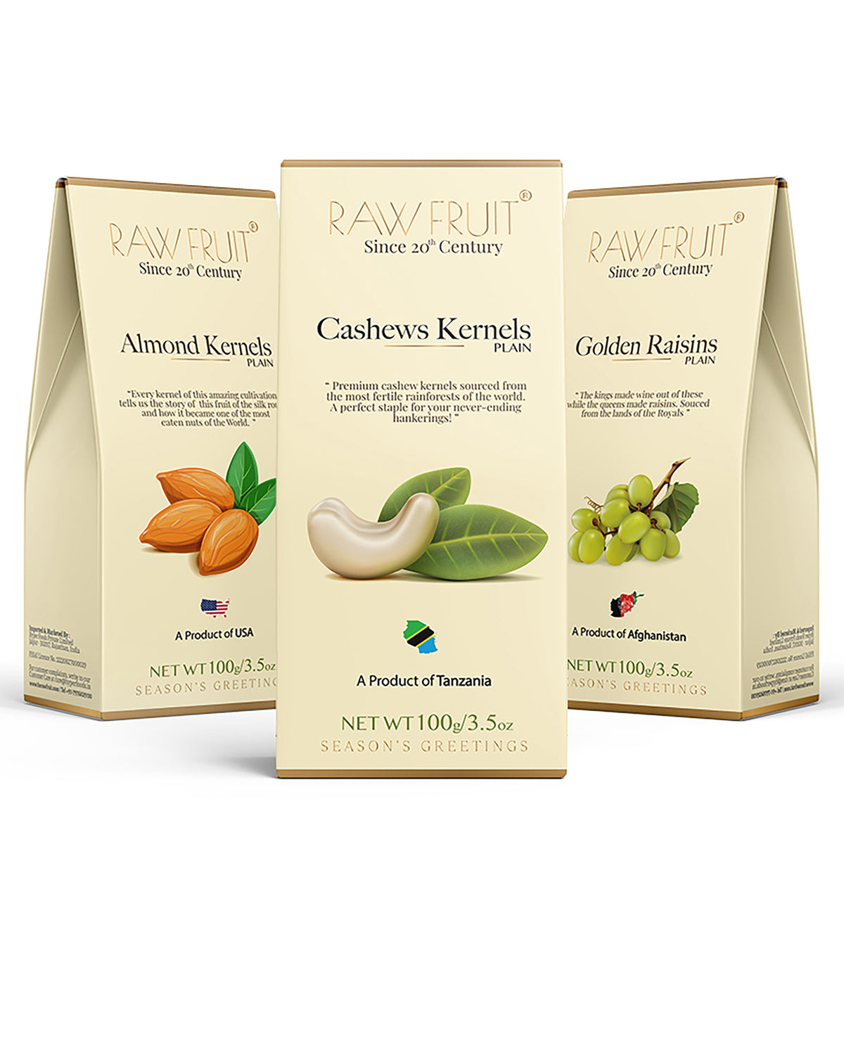 Assorted Dry Fruits Gift Pack : Cashews, Almonds, Raisins