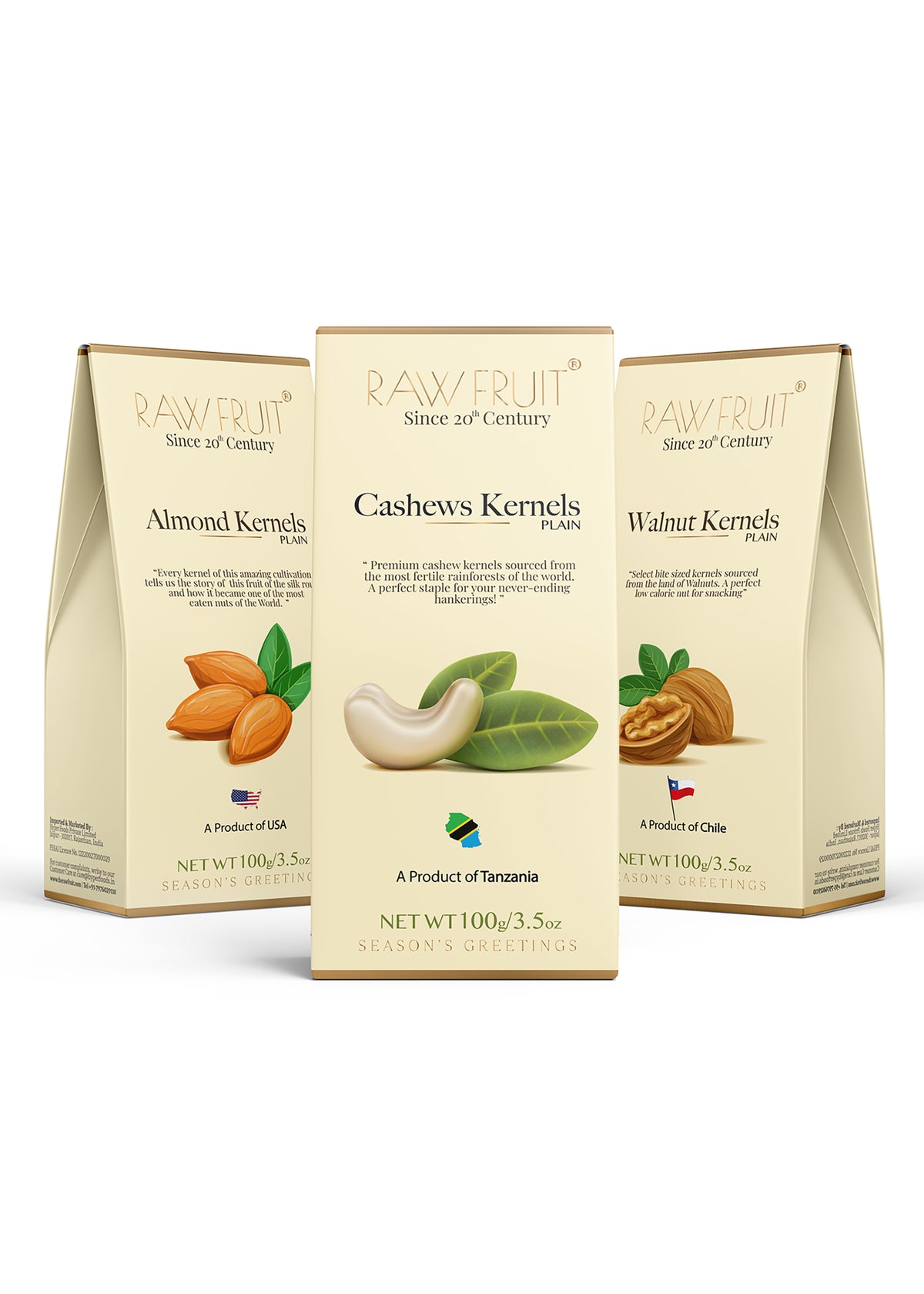 Dry Fruits Combo Pack Cashew, Almond & Walnut