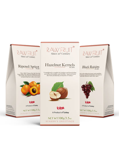 Dry Fruits Combo Pack Hazel Nut, Apricot, & Black Raisins