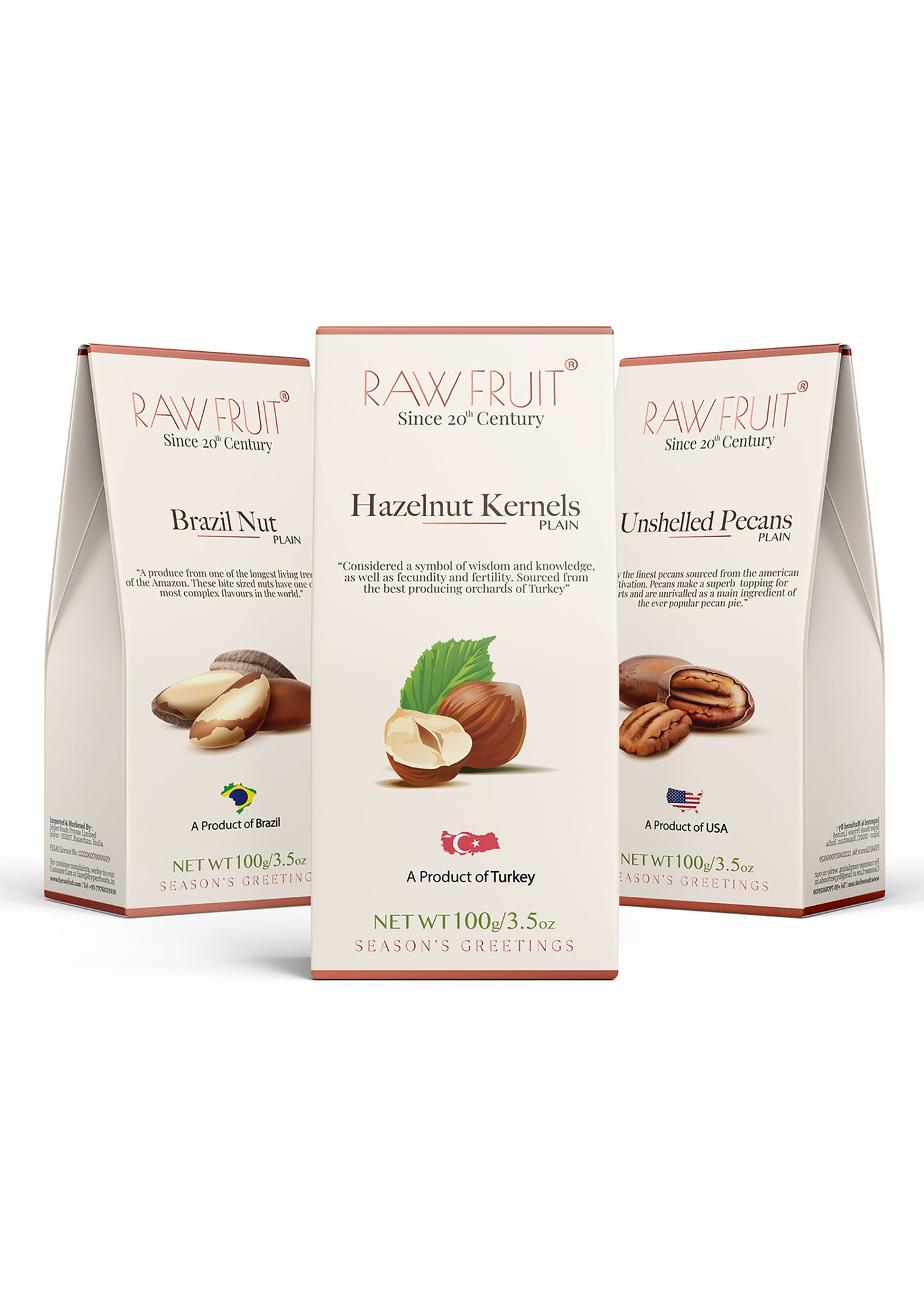 Dry Fruits Combo Pack Hazel Nut, Brazil Nut, & Pecans