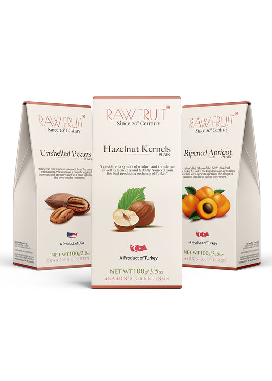Dry Fruits Combo Pack Hazel Nut, Pecans, & Apricot