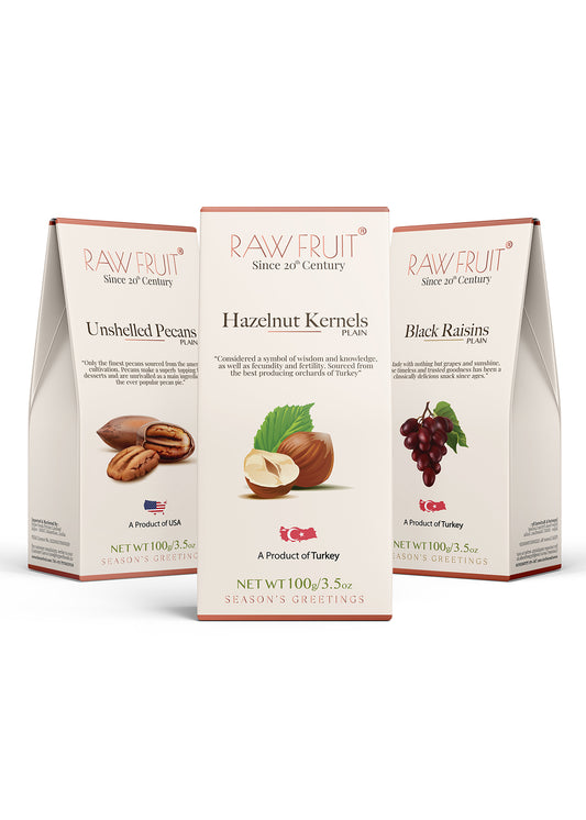 Dry Fruits Combo Pack Hazel Nut, Pecans, & Black Raisins
