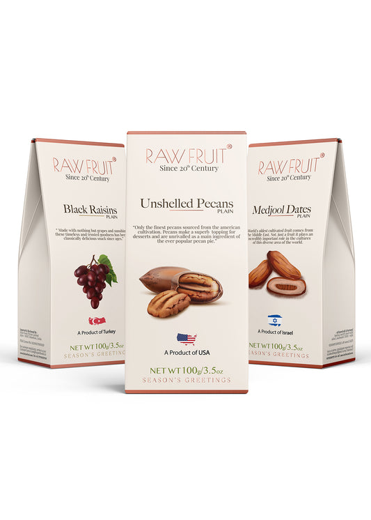 Dry Fruits Combo Pack Pecans, Black Raisins, & Dates
