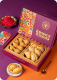 Holi special gift pack for family and friends, samosa, gujiya and herbal gulal.