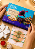 Sweet Celebrations: Kaju Katli with Set of 3 Rakhi