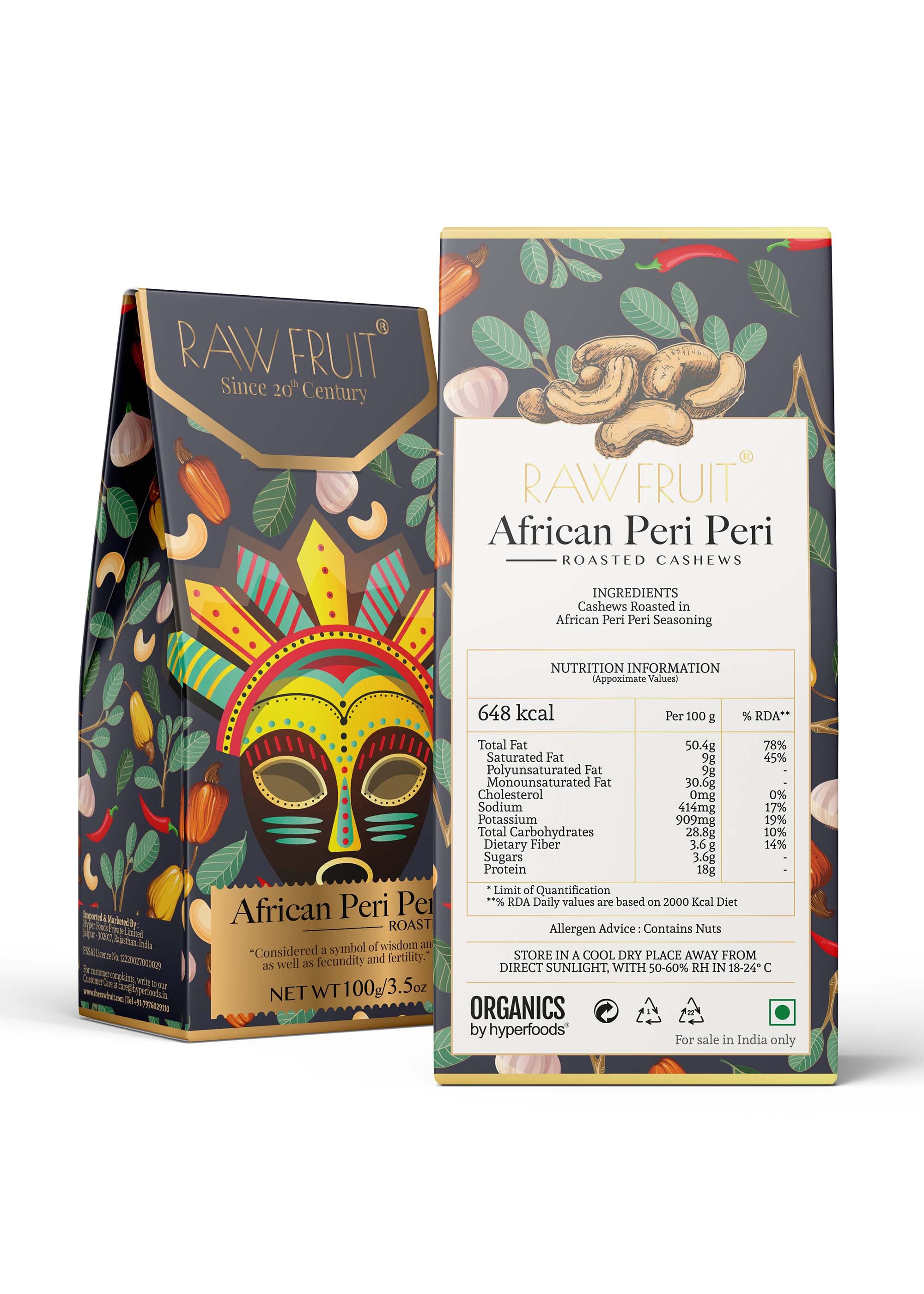 Peri Peri Roasted Cashews Dry Fruits Pack