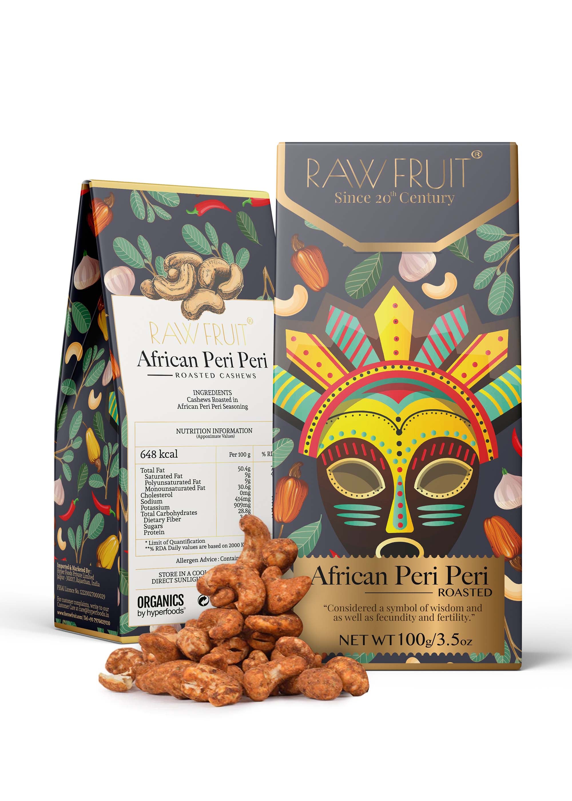 Peri Peri Roasted Cashews 200gm