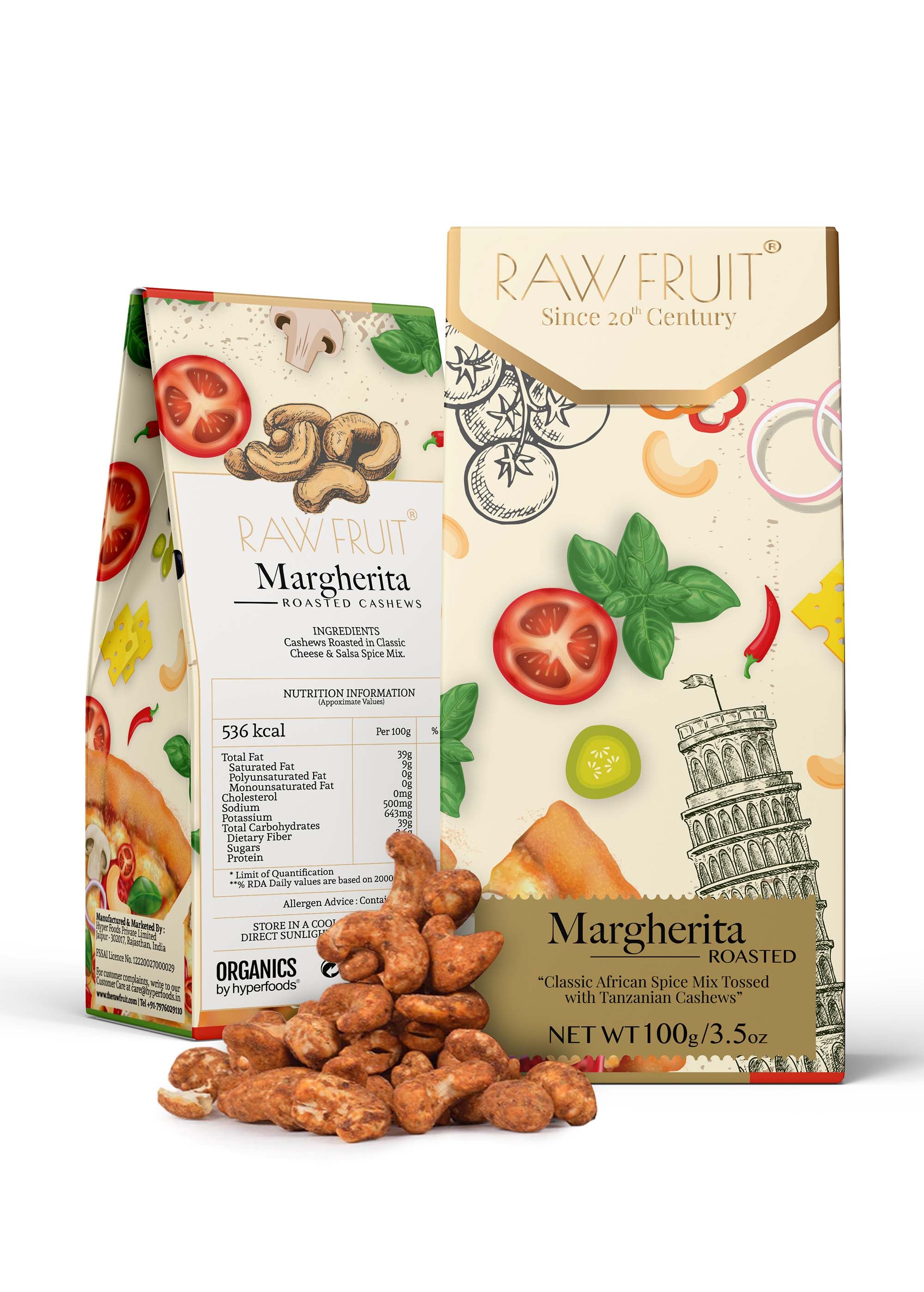 Italian Margherita Roasted Cashews 200gm