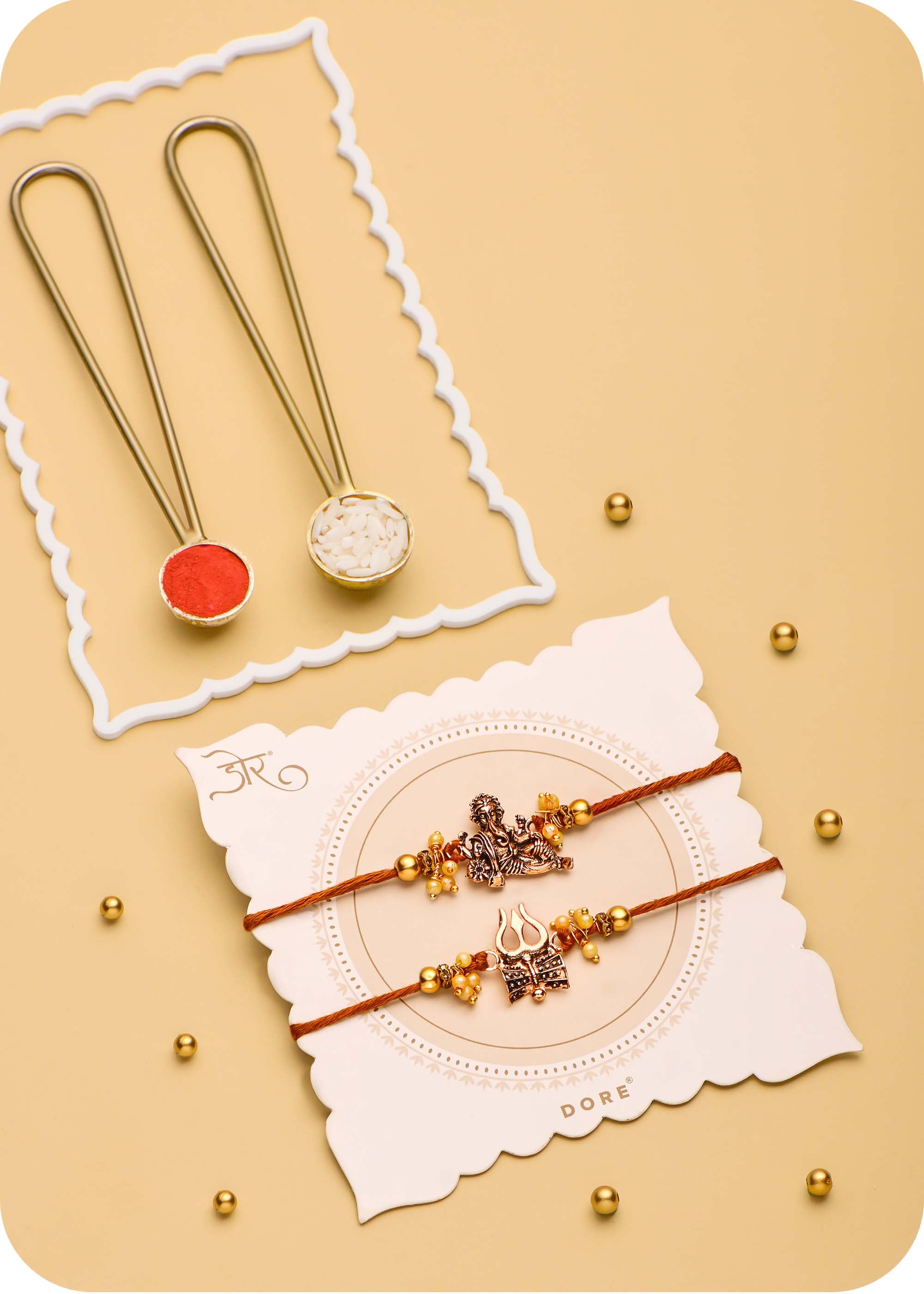 Gift Happiness: Besan Laddu with Set of 2 Rakhi