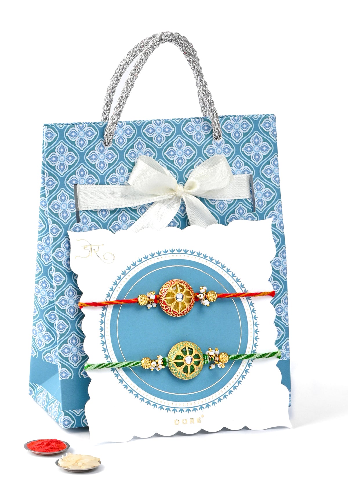 Honey and Leaf Rakhi with Set of 2