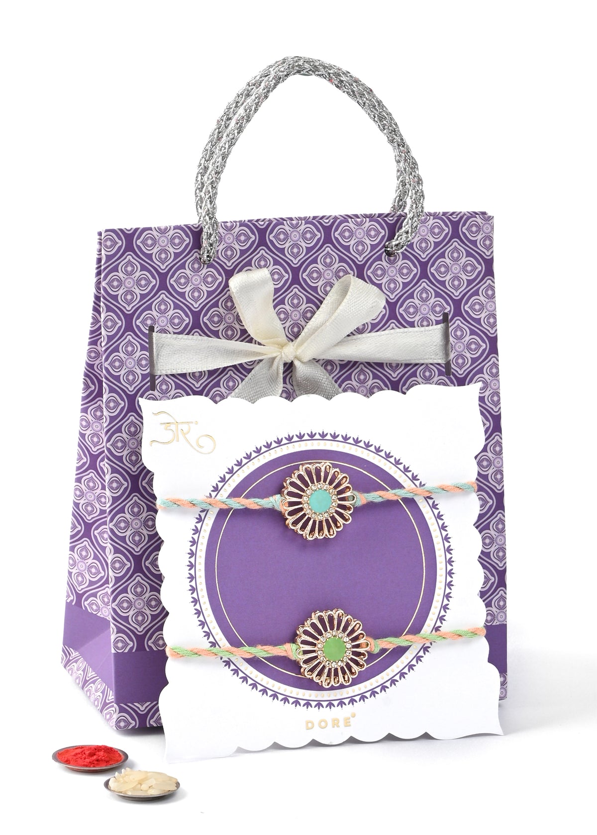 Jeweled Elegance Rakhi with Set of 2