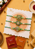Dry Fruits Gift Hamper with Set of 3 Rakhi