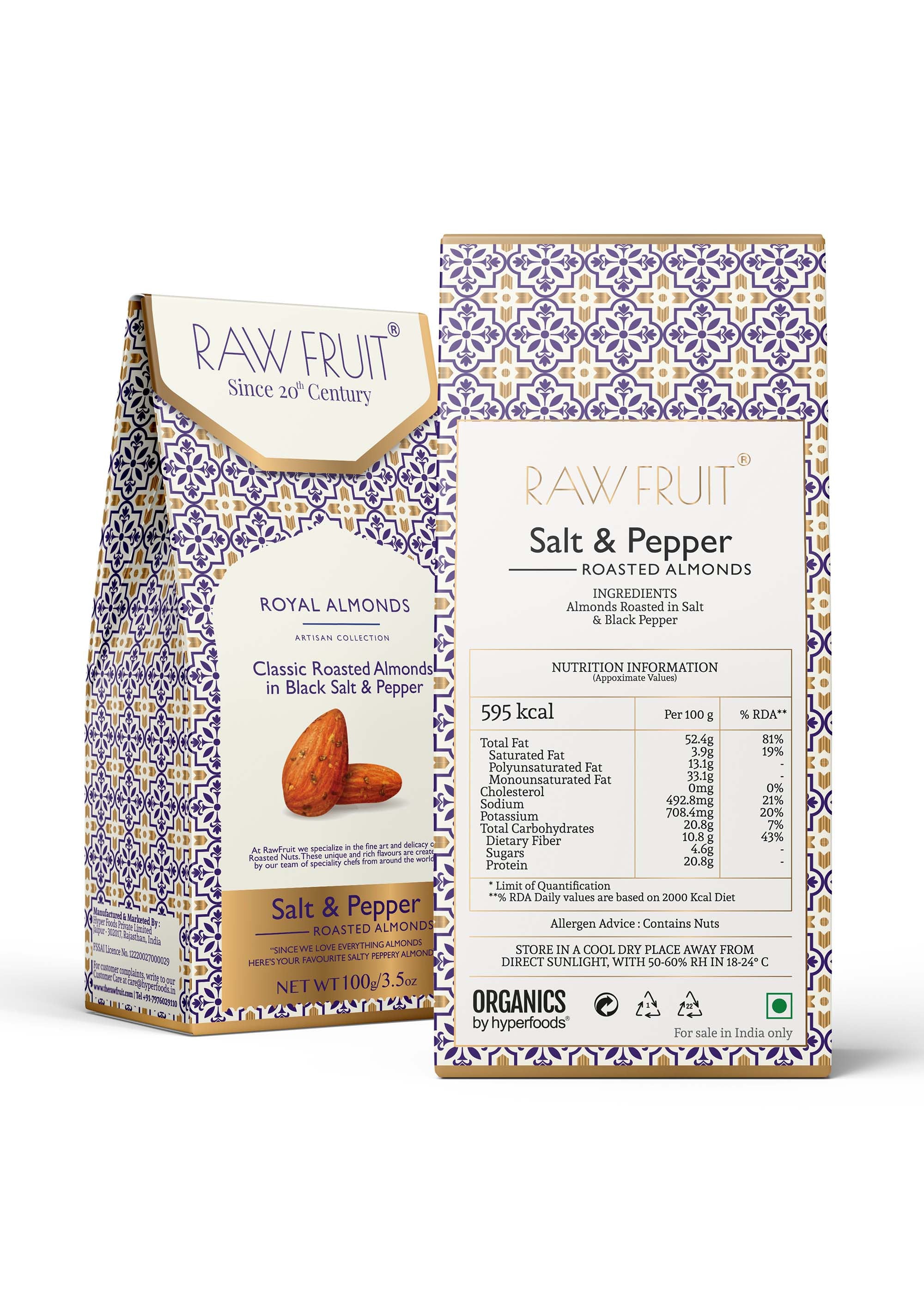 Black Pepper Roasted Almonds Dry Fruits Pack