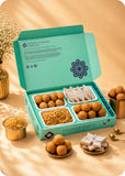 Rakhi Festive Sweets with Savoury Gift Pack with Set of 3 Rakhi