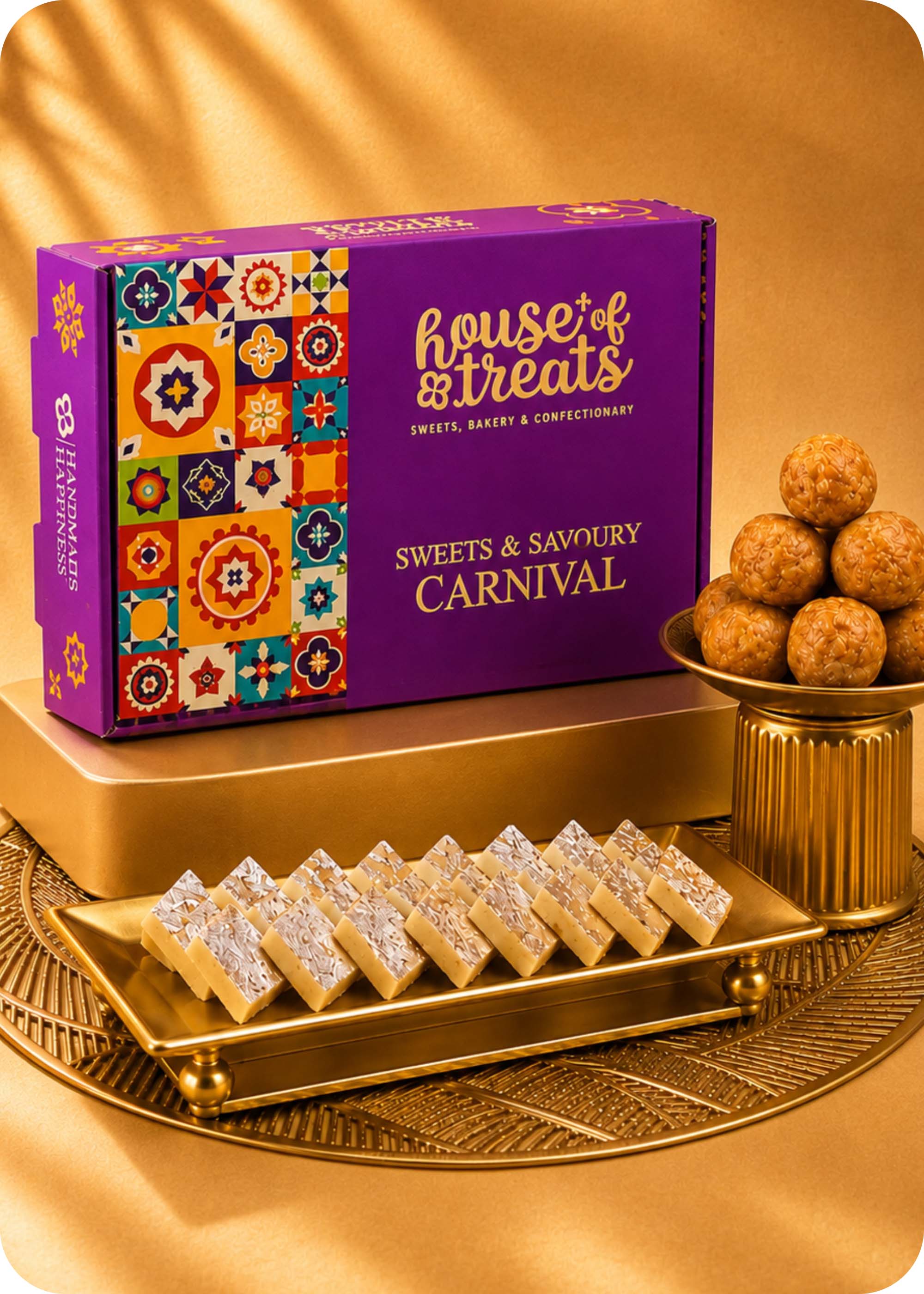 Raksha Bandhan Sweets Gift Pack with Set of 2 Rakhi