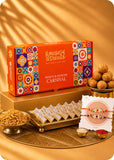 Rakhi Celebration Sweets Gift Pack with Set of 2 Rakhi