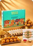 Rakhi Festive Sweets with Savoury Gift Pack with Set of 3 Rakhi