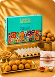 Rakhi Festive Sweets Gift Pack with Set of 2 Rakhi