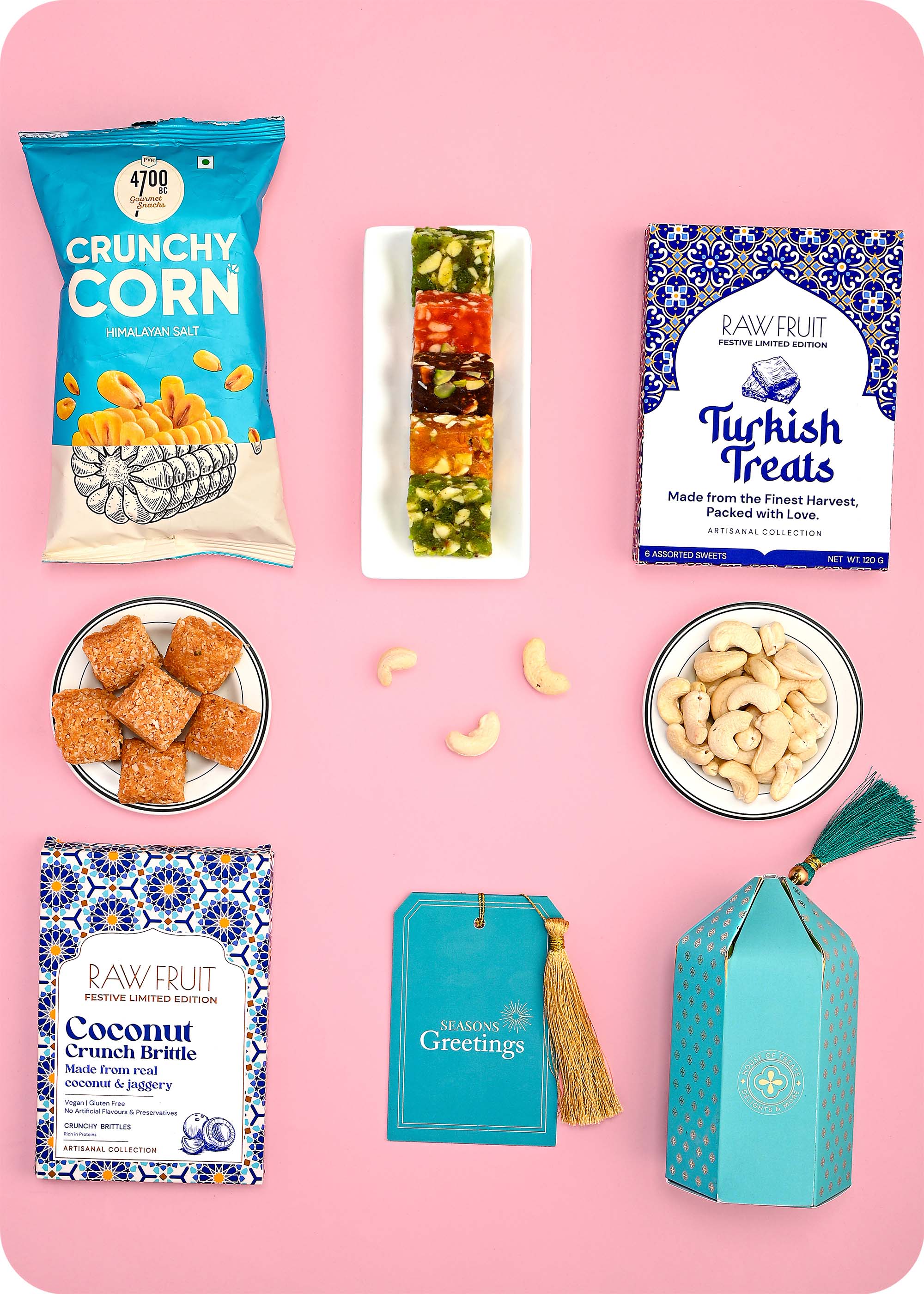 Gift Hamper: Bella Vita Perfume, Crunchy Snacks & Premium Dry Fruits