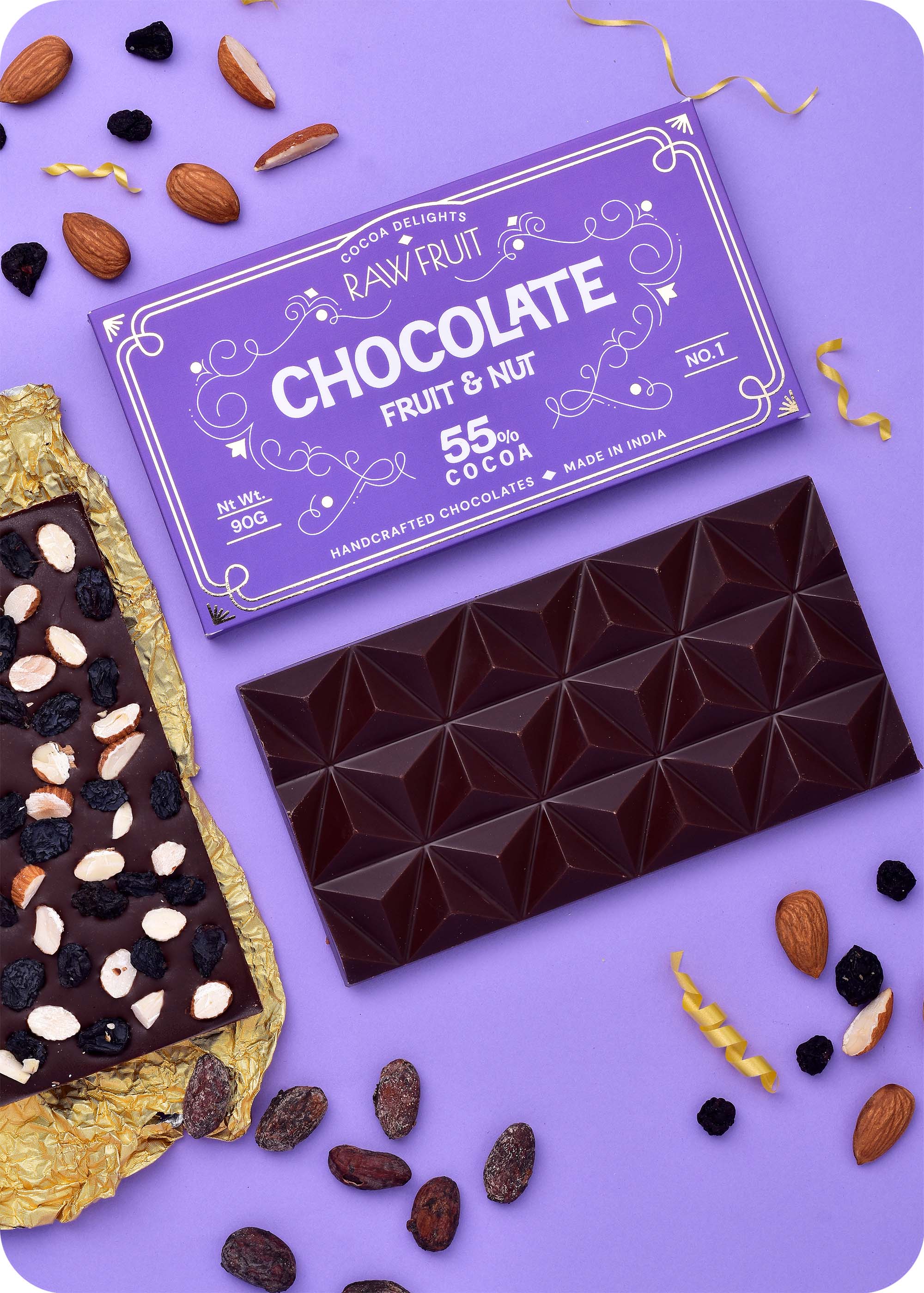 Fruit & Nuts and Orange Peel Chocolate Bar