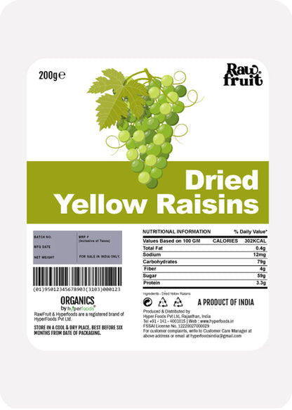 Dried Yellow Raisins